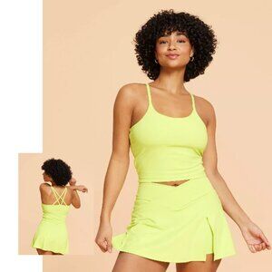 Blogilates TWO-PIECE MATCHING SET, XS Tank Top AND Skort, Lime Green